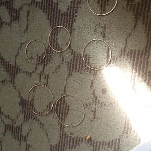 3 pairs of hoop earrings